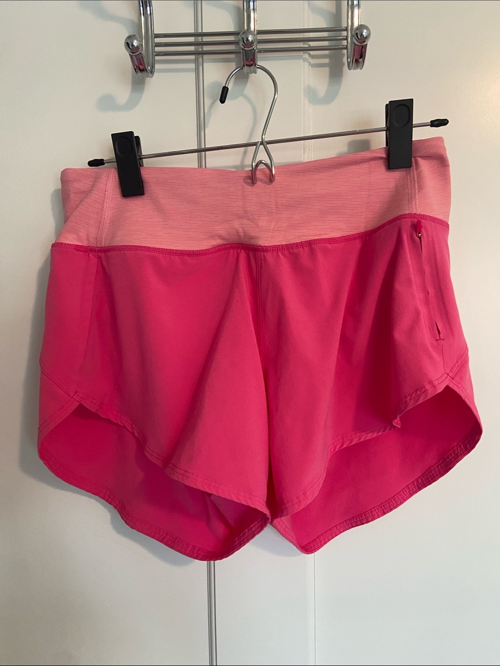 Outdoor Voices Hot Pink Two-Tone Athletic Shorts